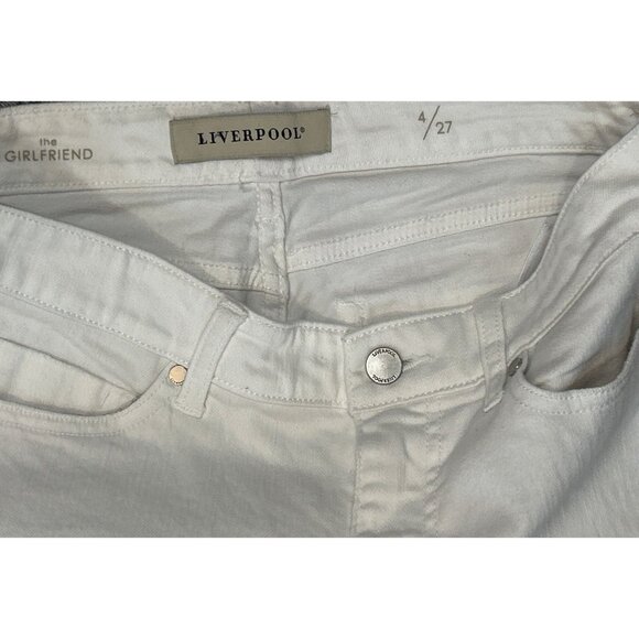 Liverpool‎ The Girlfriend Jeans in Distressed White Wash Size 4/27 - Picture 5 of 6